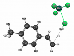 相互作用复合物的HF的研究·BF 3 -催化剂