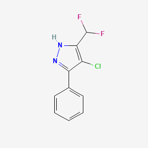 4-chloro-5-(difluoromethyl)-3-phenyl-1H-pyrazole CAS 1029636-02-9