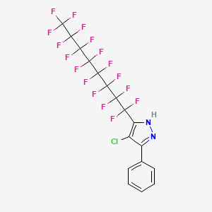 4-chloro-5-(1,1,2,2,3,3,4,4,5,5,6,6,7,7,8,8,8-heptadecafluorooctyl)-3-phenyl-1H-pyrazole CAS 1029636-05-2