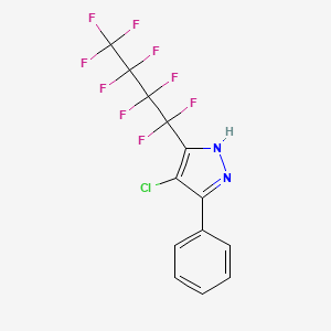 4-chloro-5-(1,1,2,2,3,3,4,4,4-nonafluorobutyl)-3-phenyl-1H-pyrazole CAS 1029636-15-4