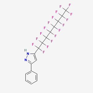 5-(1,1,2,2,3,3,4,4,5,5,6,6,7,7,8,8,8-heptadecafluorooctyl)-3-phenyl-1H-pyrazole CAS 1029650-61-0