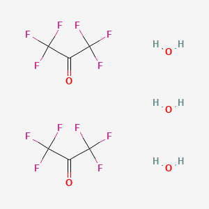 bis(1,1,1,3,3,3-hexafluoropropan-2-one);trihydrate CAS 13098-39-0