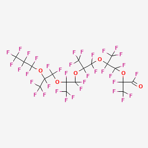2,3,3,3-tetrafluoro-2-[1,1,2,3,3,3-hexafluoro-2-[1,1,2,3,3,3-hexafluoro-2-[1,1,2,3,3,3-hexafluoro-2-[1,1,2,3,3,3-hexafluoro-2-(1,1,2,2,3,3,3-heptafluoropropoxy)propoxy]propoxy]propoxy]propoxy]propanoyl fluoride CAS 13252-15-8