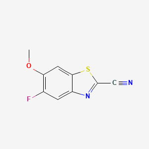 5-fluoro-6-methoxy-1,3-benzothiazole-2-carbonitrile CAS 1334391-12-6