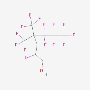 5,5,6,6,7,7,7-heptafluoro-2-iodo-4,4-bis(trifluoromethyl)heptan-1-ol CAS 1350637-03-4