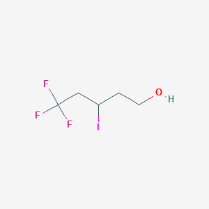 5,5,5-trifluoro-3-iodopentan-1-ol CAS 1379365-21-5