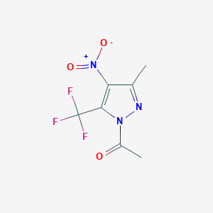 1-[3-methyl-4-nitro-5-(trifluoromethyl)pyrazol-1-yl]ethanone CAS 229980-58-9
