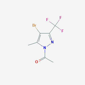 1-[4-bromo-5-methyl-3-(trifluoromethyl)pyrazol-1-yl]ethanone CAS 229980-59-0