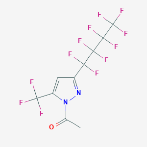 1-[3-(1,1,2,2,3,3,4,4,4-nonafluorobutyl)-5-(trifluoromethyl)pyrazol-1-yl]ethanone CAS 231301-09-0