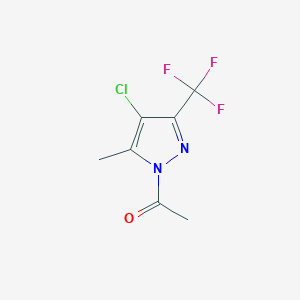1-[4-chloro-5-methyl-3-(trifluoromethyl)pyrazol-1-yl]ethanone CAS 231301-10-3