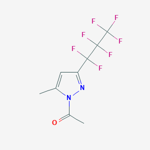 1-[3-(1,1,2,2,3,3,3-heptafluoropropyl)-5-methylpyrazol-1-yl]ethanone CAS 231301-24-9