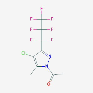 1-[4-chloro-3-(1,1,2,2,3,3,3-heptafluoropropyl)-5-methylpyrazol-1-yl]ethanone CAS 231301-25-0
