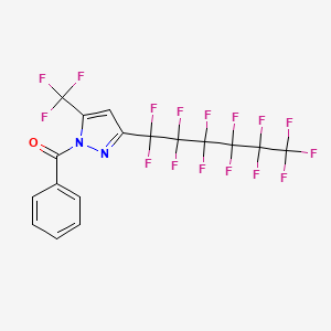 phenyl-[3-(1,1,2,2,3,3,4,4,5,5,6,6,6-tridecafluorohexyl)-5-(trifluoromethyl)pyrazol-1-yl]methanone CAS 231301-26-1