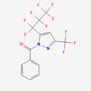 [5-(1,1,2,2,3,3,3-heptafluoropropyl)-3-(trifluoromethyl)pyrazol-1-yl]-phenylmethanone CAS 231301-27-2