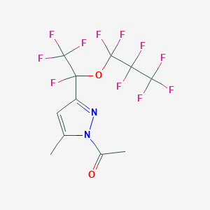 1-[5-methyl-3-[1,2,2,2-tetrafluoro-1-(1,1,2,2,3,3,3-heptafluoropropoxy)ethyl]pyrazol-1-yl]ethanone CAS 231301-28-3
