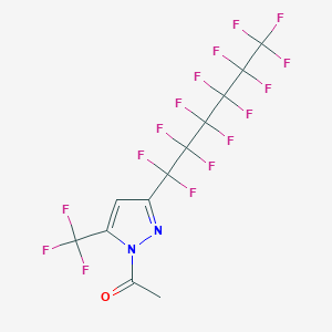 1-[3-(1,1,2,2,3,3,4,4,5,5,6,6,6-tridecafluorohexyl)-5-(trifluoromethyl)pyrazol-1-yl]ethanone CAS 231301-29-4