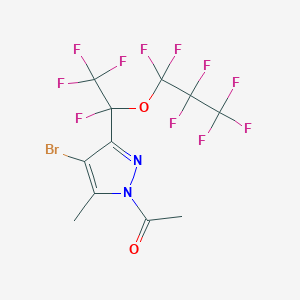 1-[4-bromo-5-methyl-3-[1,2,2,2-tetrafluoro-1-(1,1,2,2,3,3,3-heptafluoropropoxy)ethyl]pyrazol-1-yl]ethanone CAS 231301-30-7