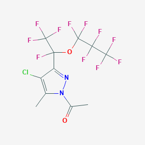 1-[4-chloro-5-methyl-3-[1,2,2,2-tetrafluoro-1-(1,1,2,2,3,3,3-heptafluoropropoxy)ethyl]pyrazol-1-yl]ethanone CAS 231301-31-8