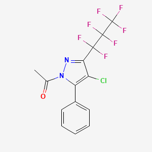 1-[4-chloro-3-(1,1,2,2,3,3,3-heptafluoropropyl)-5-phenylpyrazol-1-yl]ethanone CAS 231947-18-5