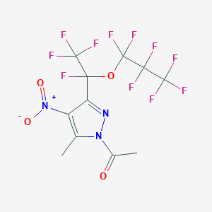 1-[5-methyl-4-nitro-3-[1,2,2,2-tetrafluoro-1-(1,1,2,2,3,3,3-heptafluoropropoxy)ethyl]pyrazol-1-yl]ethanone CAS 231947-20-9