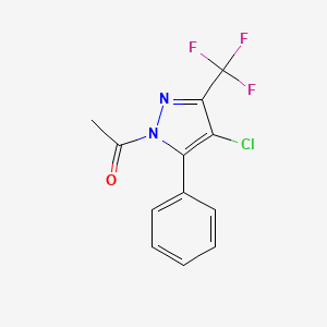 1-[4-chloro-5-phenyl-3-(trifluoromethyl)pyrazol-1-yl]ethanone CAS 231947-23-2
