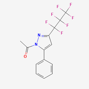 1-[3-(1,1,2,2,3,3,3-heptafluoropropyl)-5-phenylpyrazol-1-yl]ethanone CAS 231947-24-3