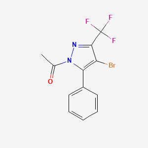1-[4-bromo-5-phenyl-3-(trifluoromethyl)pyrazol-1-yl]ethanone CAS 231955-60-5