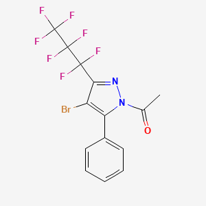 1-[4-bromo-3-(1,1,2,2,3,3,3-heptafluoropropyl)-5-phenylpyrazol-1-yl]ethanone CAS 231955-61-6