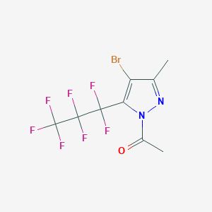 1-[4-bromo-5-(1,1,2,2,3,3,3-heptafluoropropyl)-3-methylpyrazol-1-yl]ethanone CAS 232278-00-1