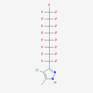 4-chloro-3-(1,1,2,2,3,3,4,4,5,5,6,6,7,7,8,8,8-heptadecafluorooctyl)-5-methyl-1H-pyrazole CAS 232587-49-4