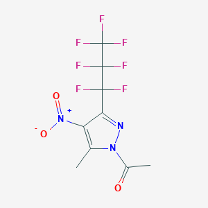 1-[3-(1,1,2,2,3,3,3-heptafluoropropyl)-5-methyl-4-nitropyrazol-1-yl]ethanone CAS 244033-12-3
