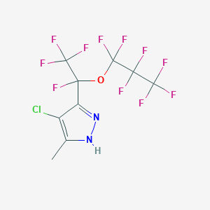 4-chloro-5-methyl-3-[1,2,2,2-tetrafluoro-1-(1,1,2,2,3,3,3-heptafluoropropoxy)ethyl]-1H-pyrazole CAS 247113-93-5