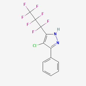 4-chloro-5-(1,1,2,2,3,3,3-heptafluoropropyl)-3-phenyl-1H-pyrazole CAS 247220-85-5