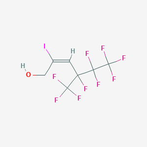 (E)-4,5,5,6,6,6-hexafluoro-2-iodo-4-(trifluoromethyl)hex-2-en-1-ol CAS 261503-77-9