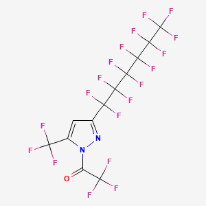 2,2,2-trifluoro-1-[3-(1,1,2,2,3,3,4,4,5,5,6,6,6-tridecafluorohexyl)-5-(trifluoromethyl)pyrazol-1-yl]ethanone CAS 261778-38-5