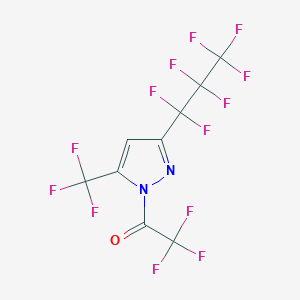 2,2,2-trifluoro-1-[3-(1,1,2,2,3,3,3-heptafluoropropyl)-5-(trifluoromethyl)pyrazol-1-yl]ethanone CAS 261778-39-6