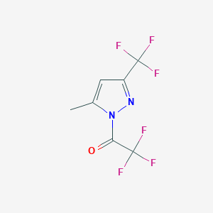 2,2,2-trifluoro-1-[5-methyl-3-(trifluoromethyl)pyrazol-1-yl]ethanone CAS 261778-40-9