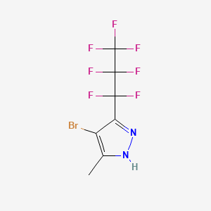 4-bromo-3-(1,1,2,2,3,3,3-heptafluoropropyl)-5-methyl-1H-pyrazole CAS 82633-48-5