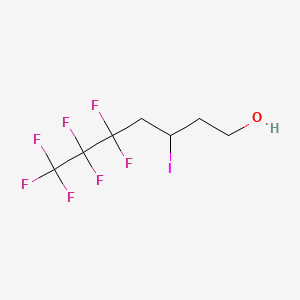 5,5,6,6,7,7,7-heptafluoro-3-iodoheptan-1-ol CAS 89621-93-2